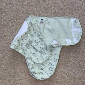 one piece dinosaur print swaddle for baby boy
